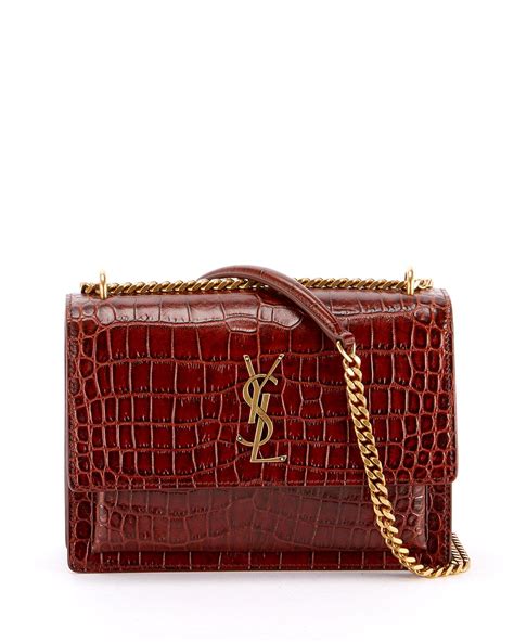 ysl sunset bag croc|ysl sunset medium bag.